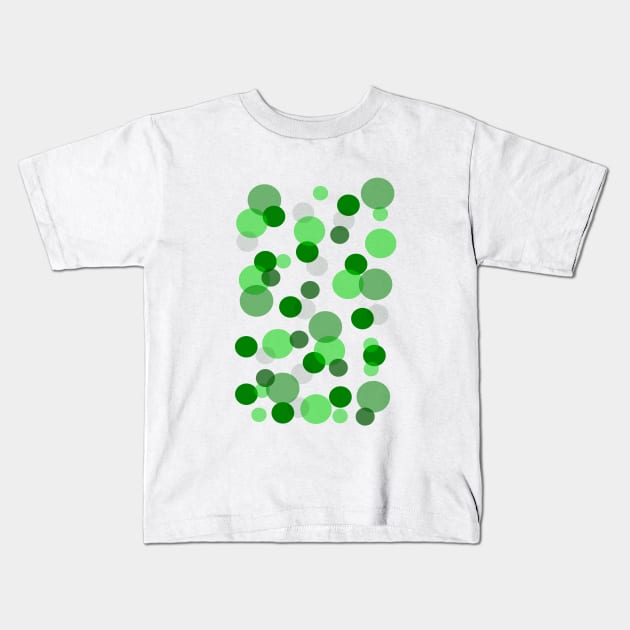 Green Spots Kids T-Shirt by mailboxdisco